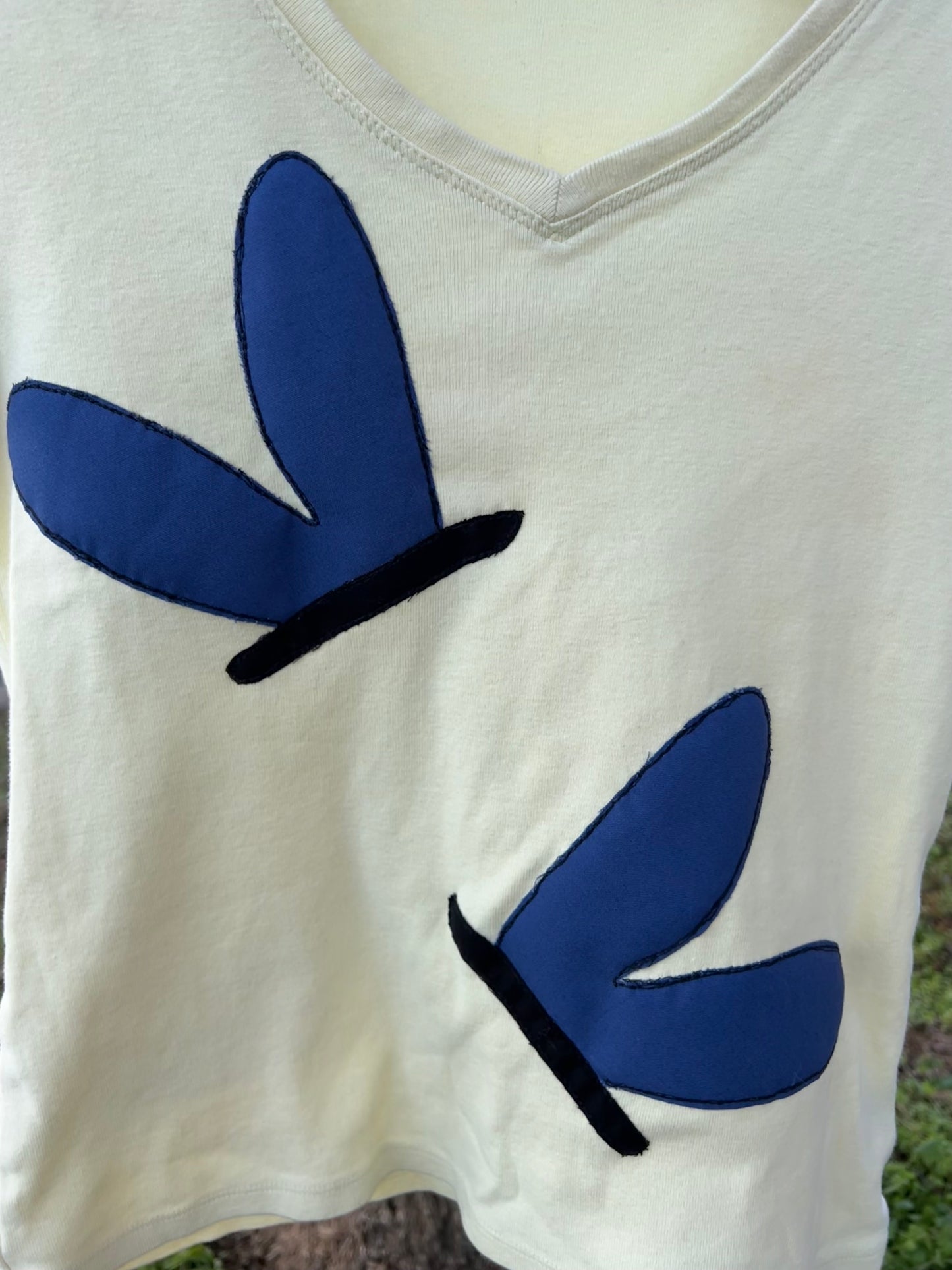Butterfly V-Neck Top (S)