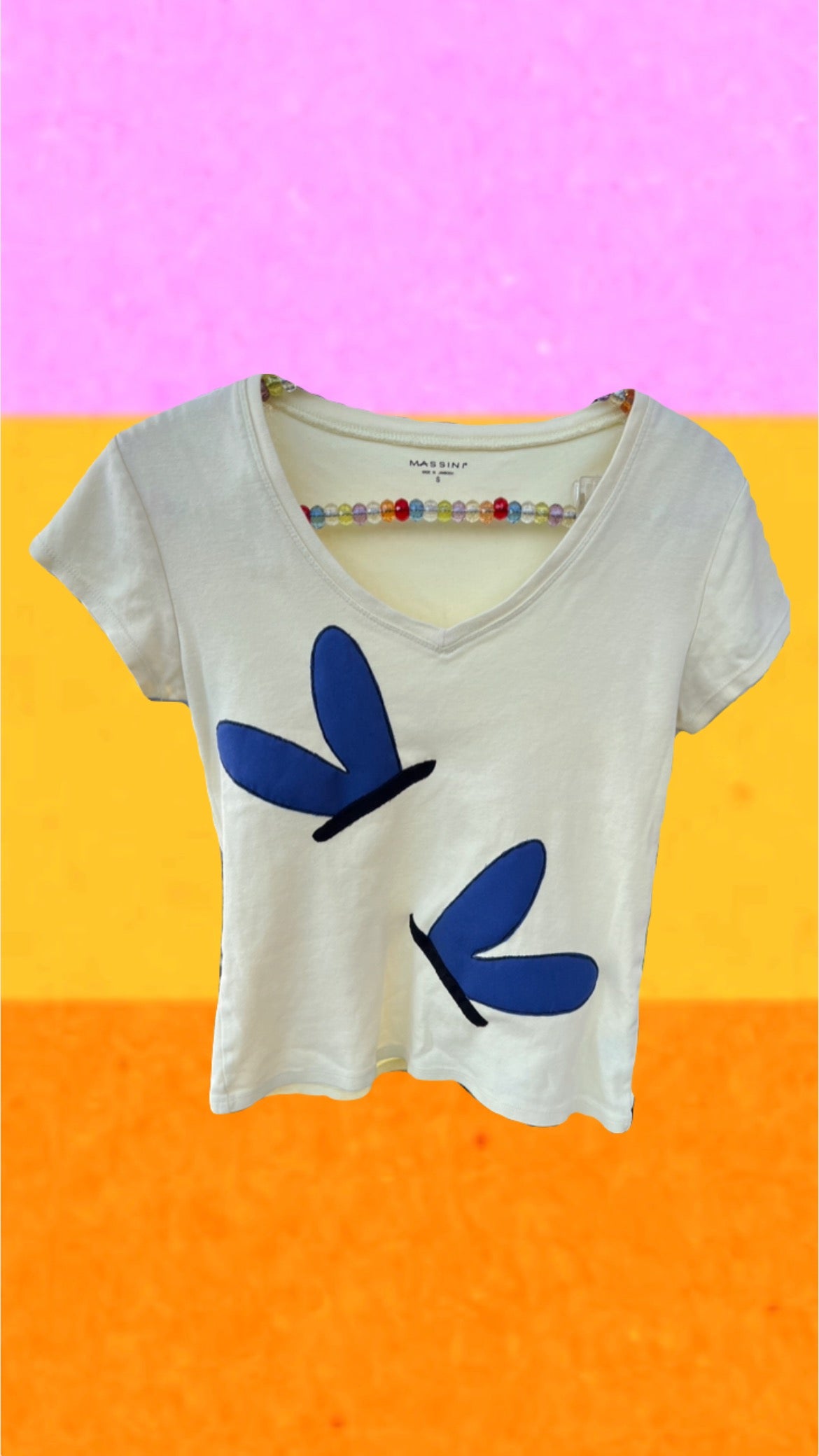 Butterfly V-Neck Top (S)